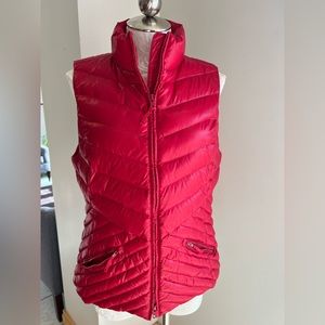 Talbots Medium Red Puffer Vest